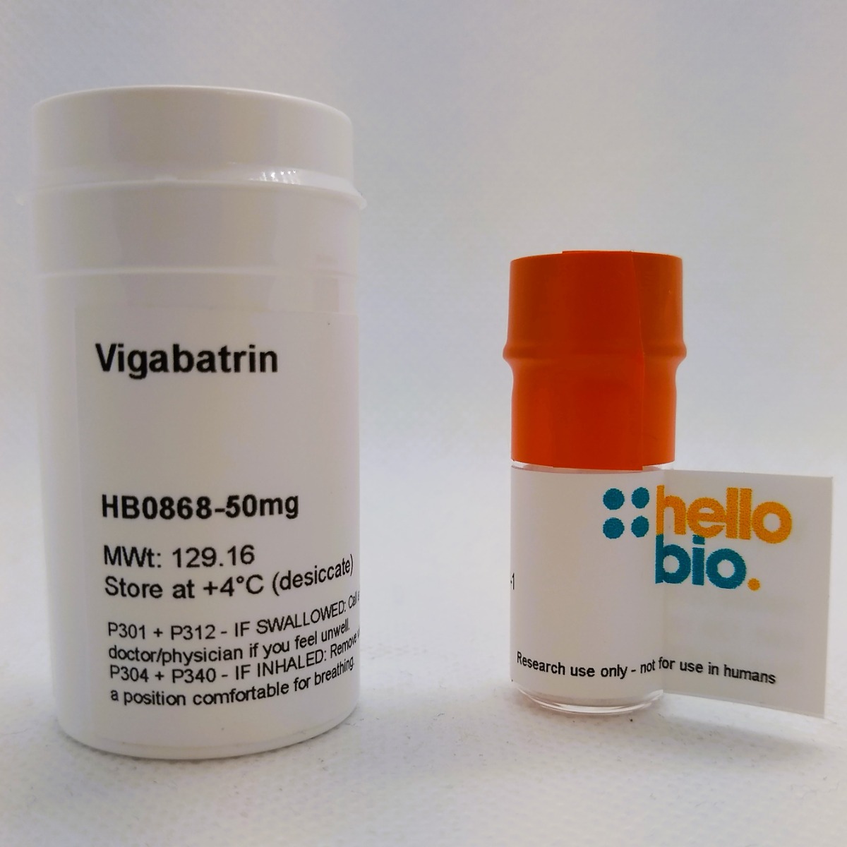 Vigabatrin product vial image | Hello Bio
