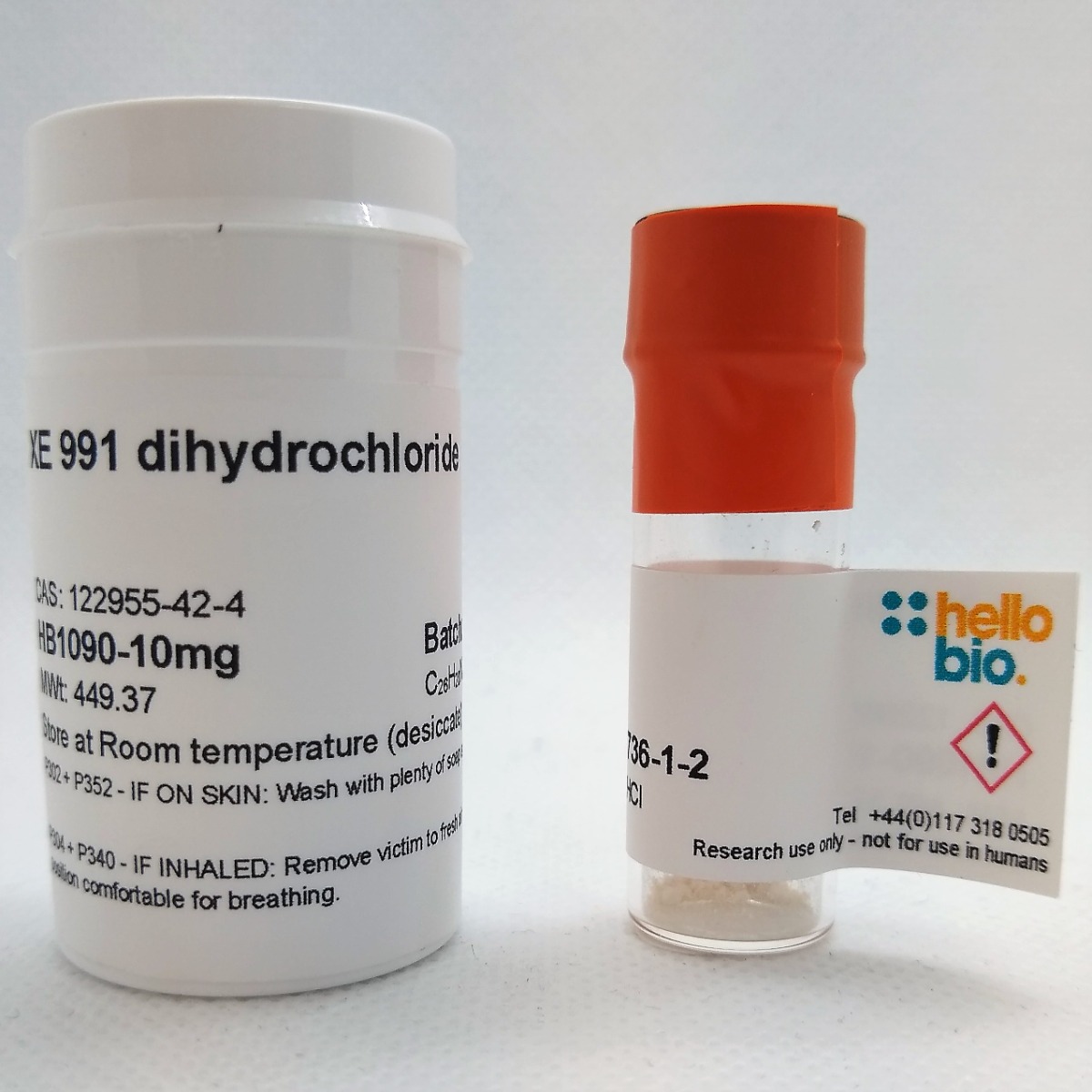 XE 991 dihydrochloride product vial image | Hello Bio