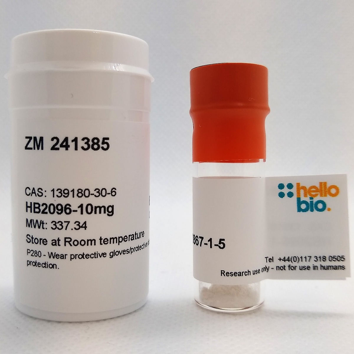 ZM 241385 product vial image | Hello Bio