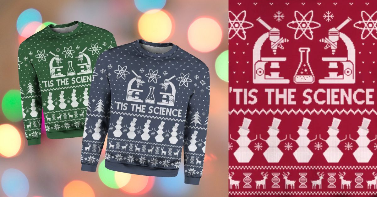 Science christmas jumper sale