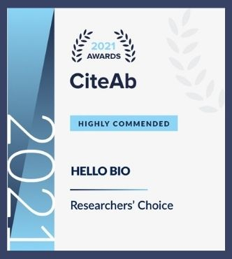 Highly Commended the Researchers' Choice Category, CiteAb Awards 2019